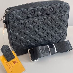 Louis Vuitton Black Monogram Embossed Bag